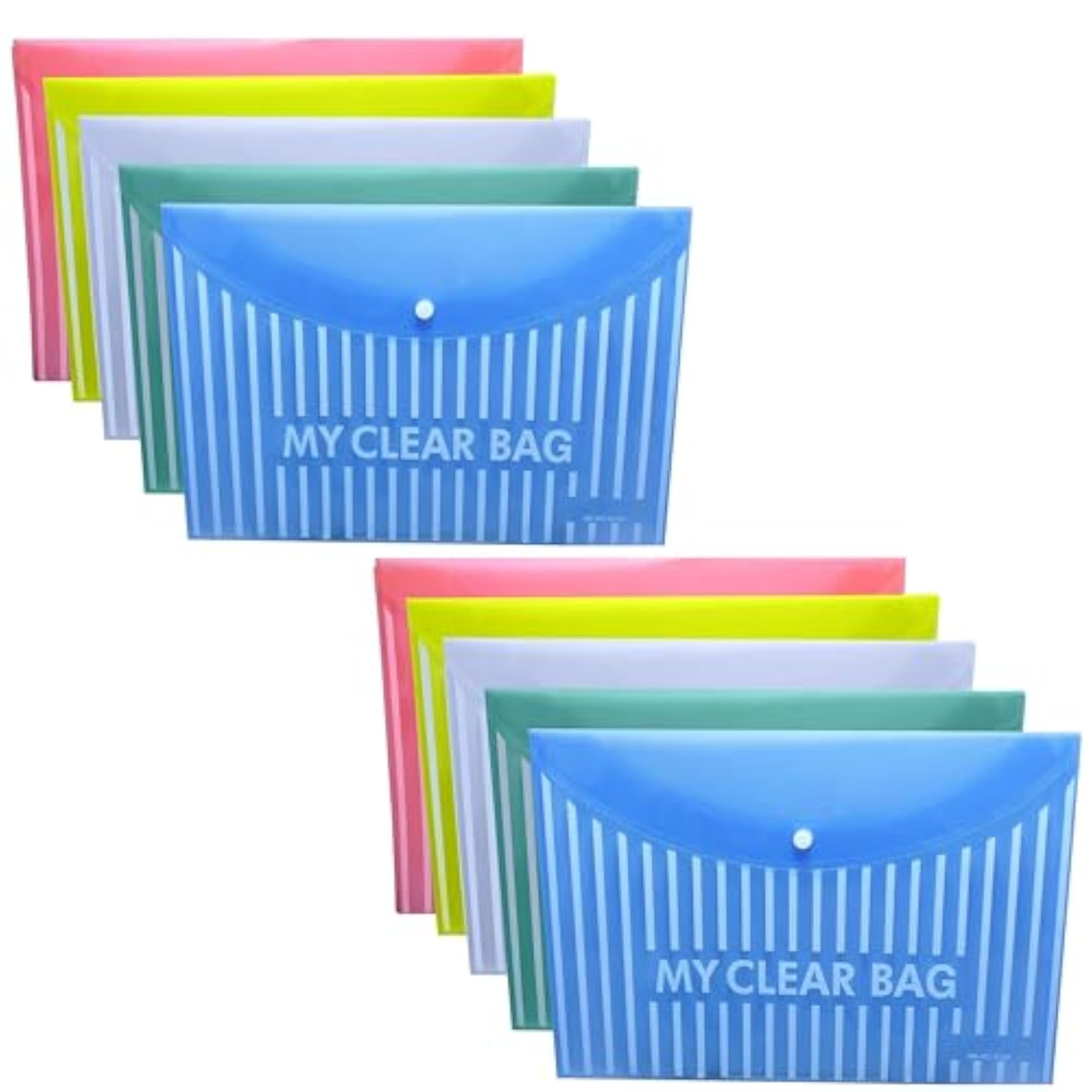 Lining Print Plastic Poly Document File Folders