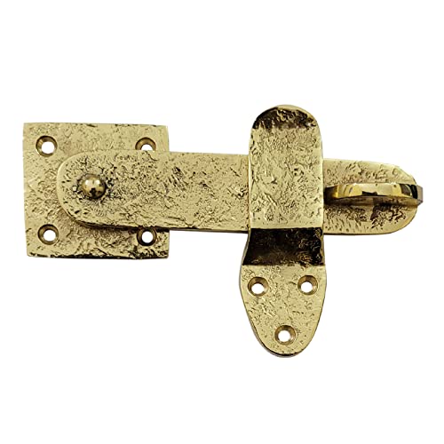 Adonai Hardware 5" Elath Brass Gate Flip Latch - Polish Lacquered-image-40