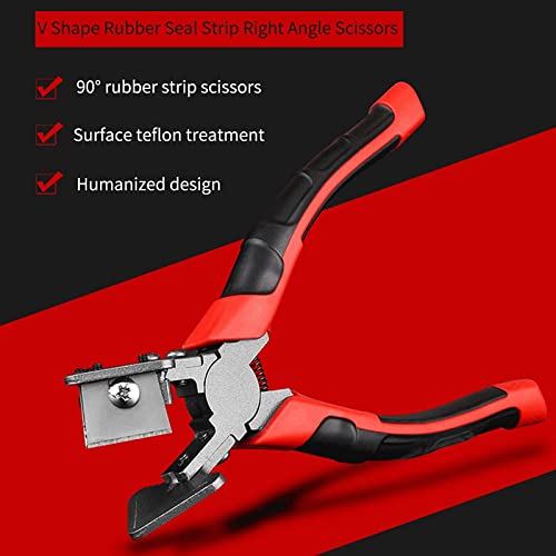 V Notch Pliers Right Angle Miter Shear Cutter 90 Degree Gasket Shears Multi Angle Miter Shear Cutter Hand Tools Trunking Scissors Trim Cutter for Cutting Soft Wood, PVC, Rubber Strip - Image 3