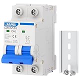 DC Miniature Circuit Breaker, 1000V 2 Pole 40 Amp Isolator for Solar PV System, Thermal Magnetic Trip DIN Rail Mount, C40 DC Disconnect Switch