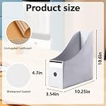 24 Pcs Cardboard Magazine File Holders Desk Label Pocket Folders - Image 3