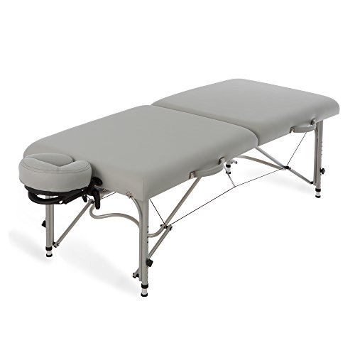 Image of EarthLite Portable Massage Table Luna - 30 inch Wide, CFC Free Professional Foam, Weighs Only 29lbs, Patented, Strong Aluminum Reiki Frame (Working Weight 750lbs), Sterling