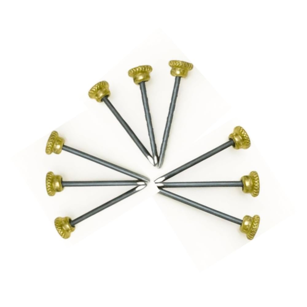 SISI UK® 10 HARDENED PICTURE PINS WITH KNURLED BRASS HEAD AND VERY TOUGH