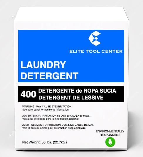 50lb Box High Efficiency Laundry Detergent Powder Eco Friendly, Mild Citrus Scent, Low Suds, For Residential & Commercial Use, Good For Over 250 Loads of Laundry