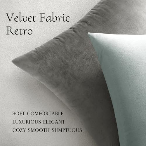 Image of MIULEE Pack of 2, Velvet Soft Soild Decorative Square Throw Pillow Covers Set Cushion Cases Pillowcases for Sofa Bedroom Car18 x 18 inch 45 x 45 cm