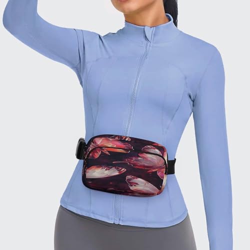 Sac banane rouge foncé léger sangle réglable anti ballottement - 7
