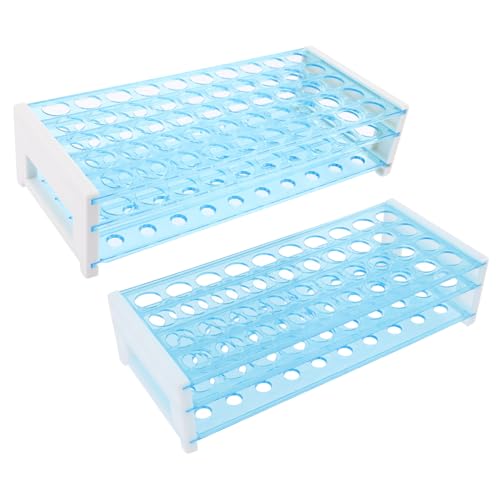 WEKADRIN 2個 多機能三試験管スタンド 耐久性強化プラスチック製 試験管収納ラック 実験室用 チューブホルダー