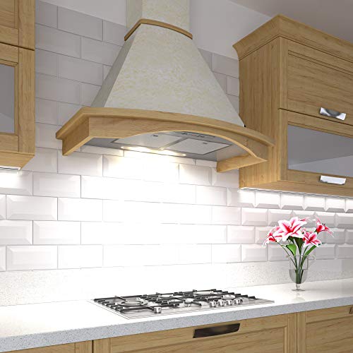 Futuro Futuro Melara 36 Inch Wall-Mount Range Hood, Classic Design, Painted Steel & Wood, Ultra-Quiet, With Blower #TOP4