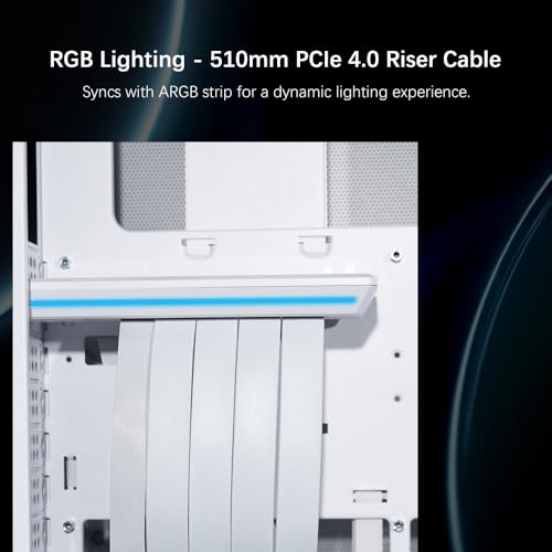 Image of Lian Li SUP 01-45L Stand-Up Platform case- Independent Chamber Direct Cooling design-510mm PCIe 4.0 Riser Cable-Pre-Installed 3X 120mm Fans-Dual ARGB Strips-Supports 360mm /280mm AIO-White (SUP01W.US)