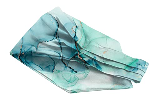 Image of BLACKSMITH Jacquard Microfiber Neckwear Ascot and Matching Pocket Square Set for Men