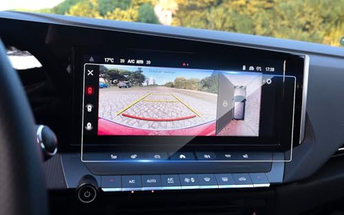 BSTW Kompatibel mit 2021-2025 Opel Astra & Opel Mokka & 2024-2025 Opel Grandland Navigation Schutzfolie, 10 Zoll Multimedia Navi Touchscreen Tempered Glas Schutzfolie, 9H Kratzfest