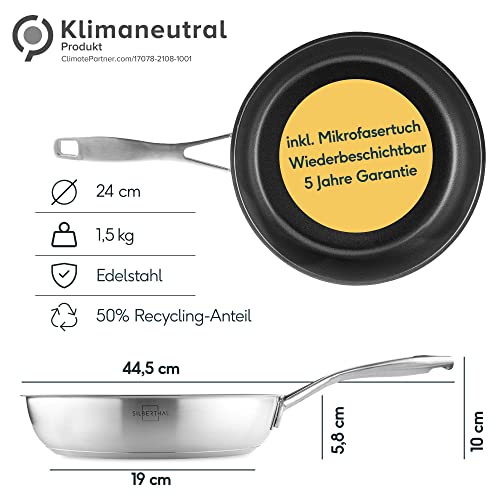 Beschichtete Pfanne Silberthal Bratpfanne 24 cm für Induktion