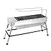Produktbild ChangDe - Weber Holzkohlegrills BBQ Grill - Klappbarer Grill Automatische Rotierende Holzkohle Outdoor Haushalt Grill Elektrische Flip Edelstahl Grillmaschine
