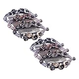 Gogogmee 6 piezas Pinzas para Cabello Vintage Forma de Pez y Banana Clips Retro para Mujer Accesorios Cómodos y Elegantes para Fiestas y Diario