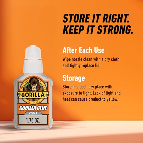 Gorilla Clear Glue, All Purpose, 1.75 oz Bottle - image 7