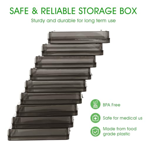 FAAYUCK Photo Storage Box 5 x 7 Inches, 18 Inner Extra Large Photo Boxes With Dividers, Acid-Free Photo Storage Containers with Handle, Seed Organizer Craft Storage Box for Photos, Crafts, Stamps etc