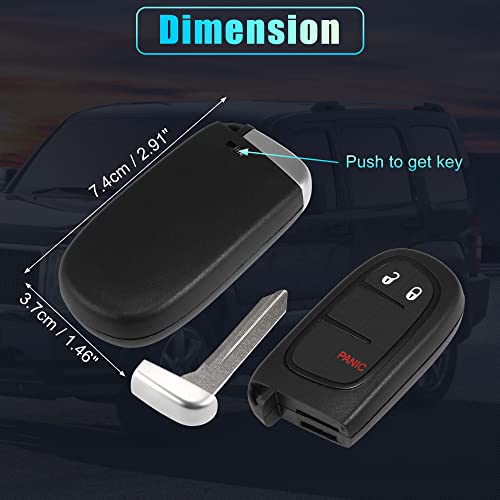 Chip 4A de alta seguridad en llave para Jeep Cherokee 2014-2019 de 3 botones 6