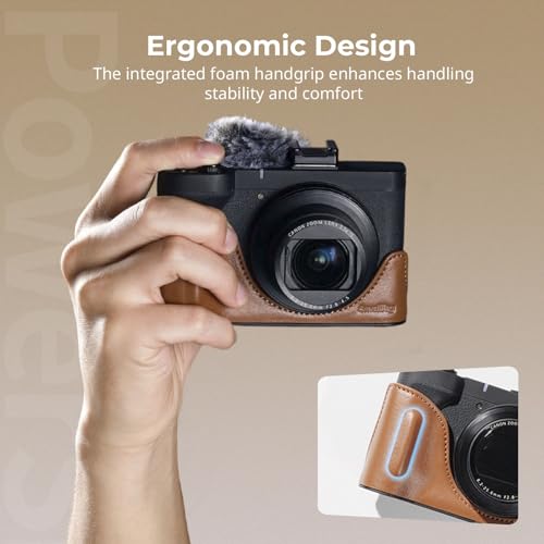 Kit de Funda de Cuero para Canon PowerShot V1 miniatura 5