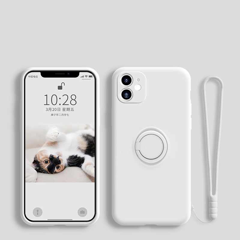 Coque iPhone 12 Pro Max blanc silicone pour vidéo mains libres en voyage