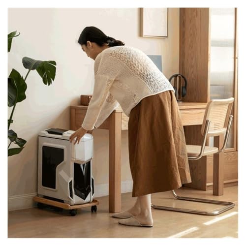 Soporte móvil para torre de computadora con ruedas giratorias, soporte simple para CPU, carrito para PC gaming para oficina en casa bajo escritorio (Nogal) miniatura 3