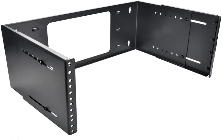 Hinged Extendable Wall Mount Bracket 4U, 13.5" Depth, Black