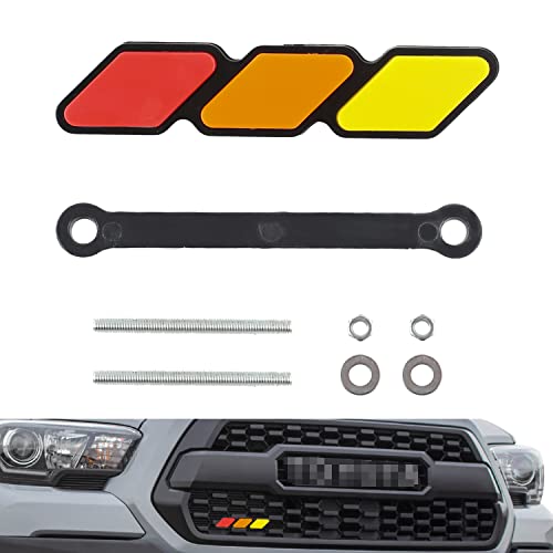 Trd Grille Decor Badge, 3-Color Upgrade Emblem, Universal Compatible With Toyota 4Runner Tacoma Tundra & Other Mesh Or Slotted Grille (Red) #TOP2