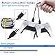 Geekria QuickFit Console Charging Cable, Charger Cord for PS5 Dualsense Controller, Y-Splitter USB C Fast Charger Cable, 2 in 1 Multiple Charger Cord for PlayStätion 5 / Xböx Series X (10FT)
