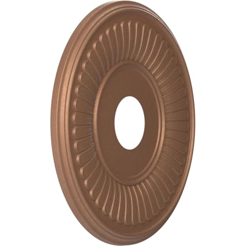 Image of Ekena Millwork 16 inchOD x 3 1 /2 inchID x 1 inchP Berkshire Thermoformed PVC Ceiling Medallion (Fits Canopies up to 7 inch), Aged Copper