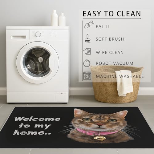 Tapis lavable salon 120 x 180 cm poil bas doux antidérapant pour entrée et cuisine - 7