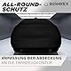 BUSHBOCK® Premium Autoabdeckung Indoor - Satin Schutzhülle Stoff - Abdeckplane Autoplane Autogarage Innenbereich - 2 Farben, 4 Größen (Schwarz, L)