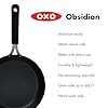OXO Obsidian Pre-Seasoned Carbon Steel, 8" Frying Pan Skillet with Removable Silicone Handle Holder, Induction, Oven Safe, 1.8 Liters, Black #1