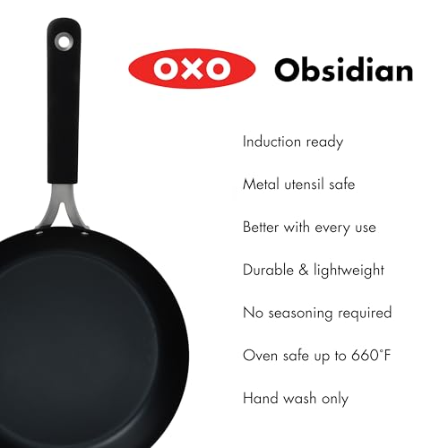 OXO Obsidian Pre-Seasoned Carbon Steel, 12