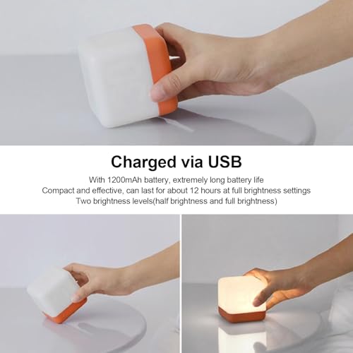 Lámpara de mesa LED tipo cubo recargable USB miniatura 4