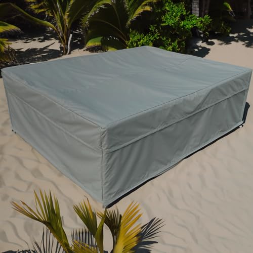 Image of Tommy Bahama Rectangular Dining Set Cover, 125 inch X 84 inch X 30 inch