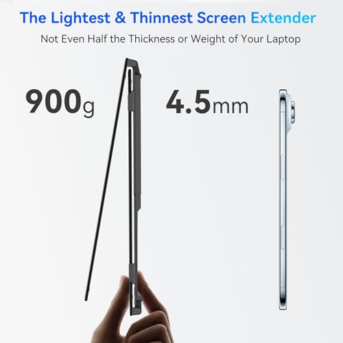 Image of Blackview Laptop Screen Extender, 2 lb Ultra-Light, One-Cable Connection, 14.1 inch Triple Screen Laptop Monitor Extender, TUV Eye-Care, Business Travel, Mac, Windows, ChromeOS, Switch