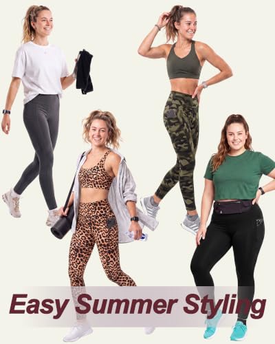 Image of TNNZEET High Waisted Leggings for Women - No See Through Tummy Control Cycling Workout Yoga Pants with Pockets Reg & Plus