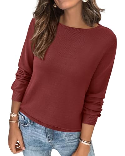 Women's Long Sleeve Crew Neck Sweaters - image 2