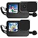 Housse de Protection pour GoPro, 2 Pcs Coques de Rechange en Silicone pour Gopro sont Compatibles avec GoPro Hero 9/10, Protection pour Gopro Contient Bouchon d'objectif et Cordon(Noir)