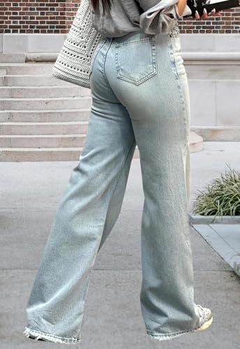 Image of Women's Flare High Waisted Bell Bottom Wide Leg Stretch Classic Denim Pants