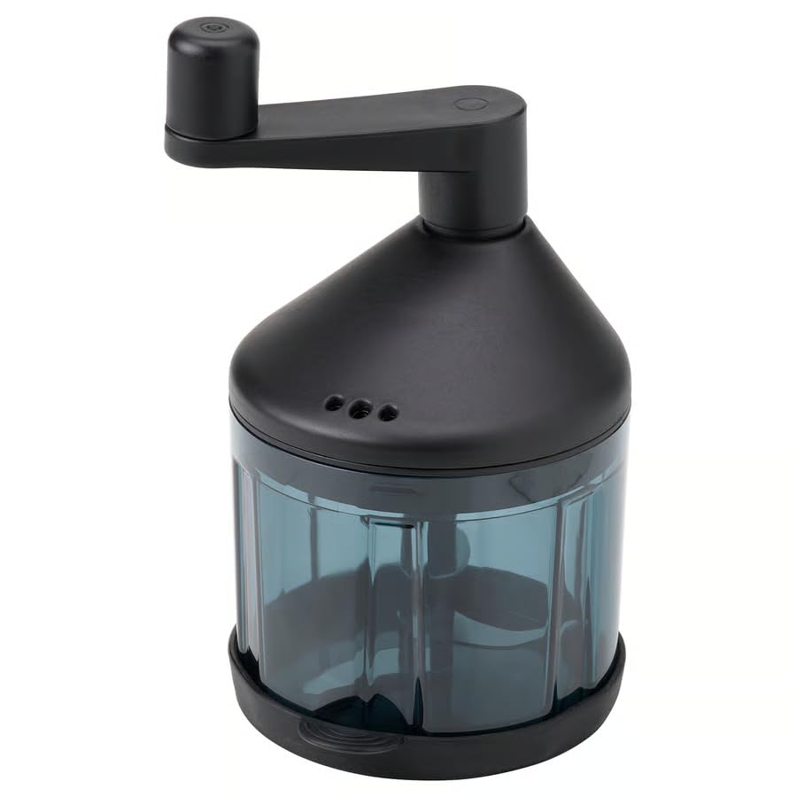 STENSNULTRA Vegetable Chopper, Black Grey-Turquoise/Transparent, Stainless Steel Blade, 19x13 cm, with Non-Slip Bottom, Rotating Handle-picture-26