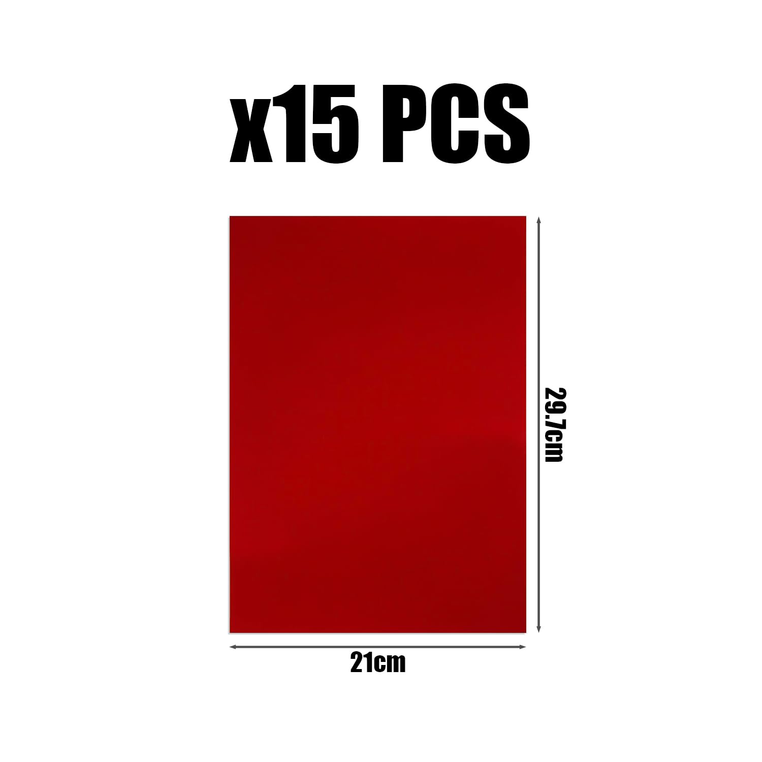 TYGFRT 15 Red Velvet Stickers, 21*29.7cm Felt Sheets, Multi-purpose Flocking Stickers, Suitable for Jewelry Boxes and Drawer Linings - Image 2