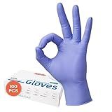 Nitrilhandschuhe – Einweghandschuhe aus Nitril | staubfreier Schutz für Lebensmittel | Spülmaschinenhandschuh: Hält Ihre Hände sauber und geschützt bei der Reinigung der Küche und bei Aktivitäten