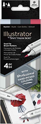 Spectrum Noir Illustrator Alcohol Markers 4 kleuren Set-Stylish, One Size