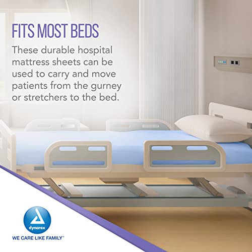 Image of Dynarex Disposable Bed Sheets - Medical Cot Sheets & Covers for Mattress, Stretcher, Gurney - Waterproof Protectors - Breathable Non-Woven Fabric - Flat Sheet, 40x85 - 50 Count