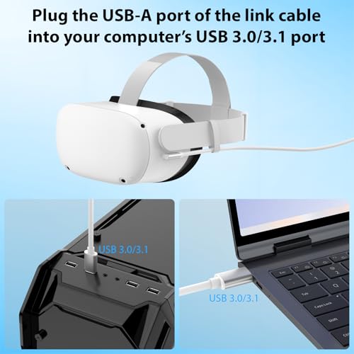 Câble de liaison VR anti-latence pour connecter Meta Oculus Quest 3 au PC - 6