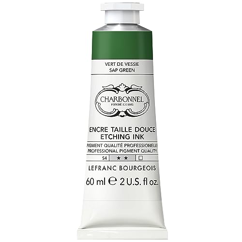 Encre taille douce Charbonnel Lefranc Bourgeois vert de vessie 60ml
