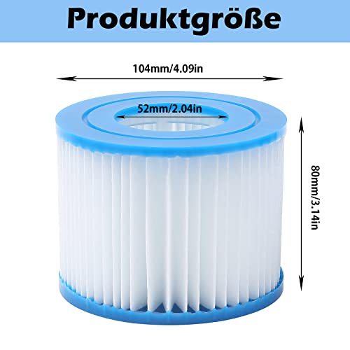 MaxEarn 8Pcs VI Filters, Hot Tub Filter Cartridges Replacement Water Filter for Lay-Z Spa, Miami, Vegas, Monaco - Image 2