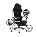Produktbild PixelPilot®Ergonomischer Gaming Stuhl [Atmungsaktiver Stoff] Chair mit Fußstütze, Kopf- und Lendenwirbelstütze, Gamer PC Stuhl [breite Sitzfläche] Bürostuhl 150 kg Belastbarkeit (Nebula, Schwarz)
