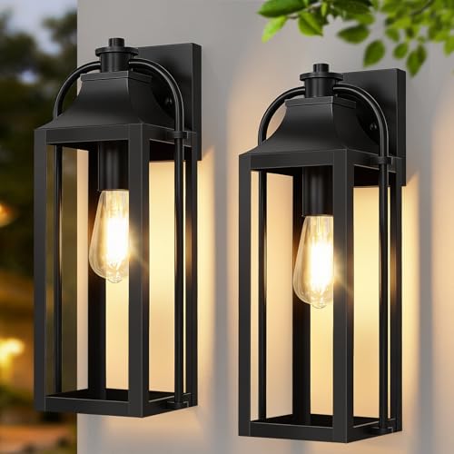 Slypadan 2 Packs Outdoor Wall Lights - 15" Outdoor Wall