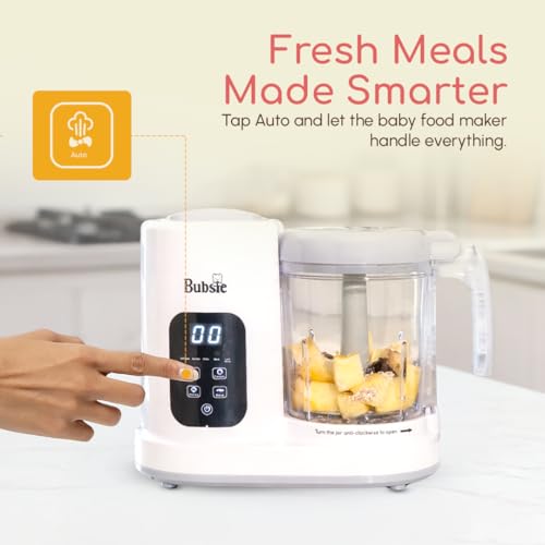 Image of Lil Chef Pro All-in-One Baby Food Processor | Electric Baby Puree Maker, Steamer, Blender, Sterilizer, Warmer & Self-Cleaning Function | Touch Screen BPA-Free 400ml Bowl | 1 Year Warranty